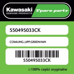 Cena promocyjna Owiewka górna GREEN/WH Kawasaki