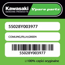 Łatwy zwrot Owiewka przednia lewa GREEN Kawasaki