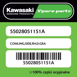 Dostępne od ręki Owiewka boczna prawa D.GRAY Kawasaki