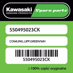 Owiewka górna GREEN/WH Kawasaki Nie przegap