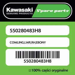 Owiewka dolna prawa EBONY Kawasaki Szybka dostawa