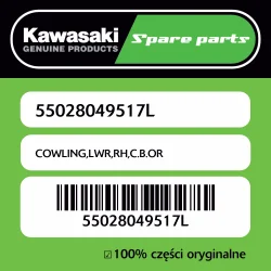 Owiewka dolna prawa C.B.OR Kawasaki Super okazja