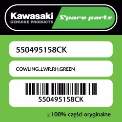 Owiewka dolna prawa GREEN Kawasaki Hit sprzedaży