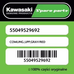 Hit sprzedaży Owiewka górna GRAY/RED Kawasaki