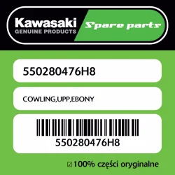 Owiewka górna EBONY Kawasaki Łatwy zwrot