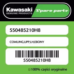 Darmowa dostawa Owiewka górna lewa EBONY Kawasaki