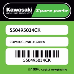 Ostatnie sztuki Owiewka dolna lewa GREEN Kawasaki