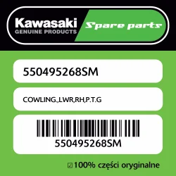 Oferta limitowana Owiewka dolna prawa P.T.G Kawasaki