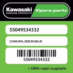 Owiewka boczna prawa BLUE Kawasaki Popularny