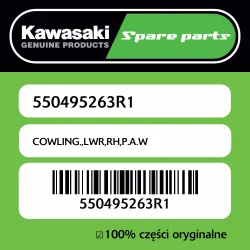 Wyjątkowa oferta Owiewka dolna prawa P.A.W Kawasaki