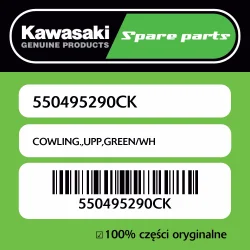 Kup teraz Owiewka górna GREEN/WH Kawasaki