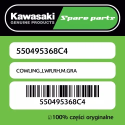 Nowość Owiewka dolna prawa M.GRA Kawasaki