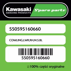 Bezpieczne zakupy Owiewka dolna prawa M.S.BL Kawasaki