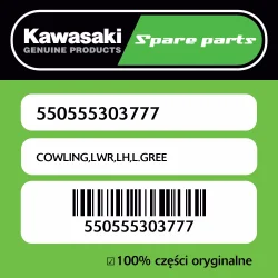 Dostępne od ręki Owiewka dolna lewa L.GREE Kawasaki