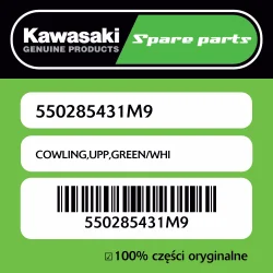 Owiewka górna GREEN/WHITE Kawasaki Premium