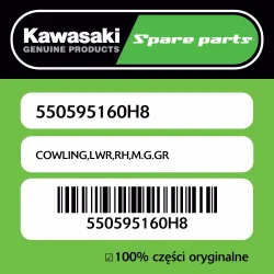 Owiewka dolna prawa M.G.GR Kawasaki Oferta czasowa