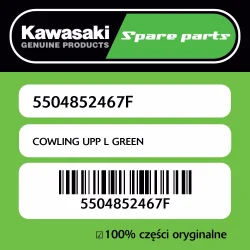 Owiewka górnaL GREEN Kawasaki Popularny