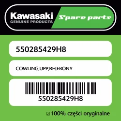 Taniej Owiewka górna prawa EBONY Kawasaki