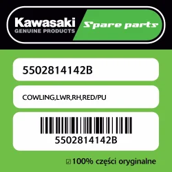 Dodaj do koszyka Owiewka dolna prawa RED/PU Kawasaki