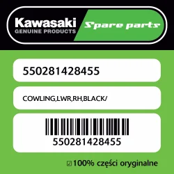 Okazja Owiewka dolna prawa BLACK/ Kawasaki