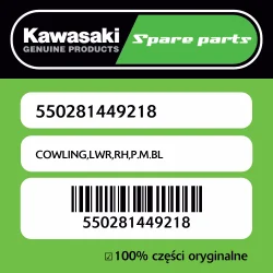 Owiewka dolna prawa P.M.BL Kawasaki Hit cenowy
