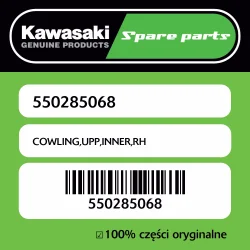 Ograniczona ilość Owiewka górna wewnętrzna prawa Kawasaki