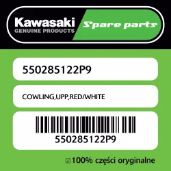 Promocja Owiewka górna RED/WHITE Kawasaki