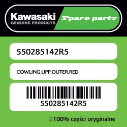 Owiewka górna zewnętrzna,RED Kawasaki Łatwy zwrot